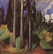 Edvard Munch Forest oil